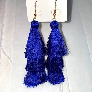 Royal Blue Fringe Earrings!